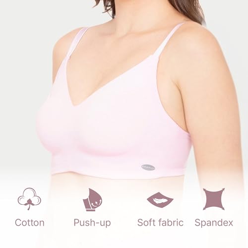Image of Enamor Women's Everyday Cotton T-Shirt Bra - Non-Padded, Non-Wired, Full-Coverage, Pinch-Free, Ultra-Smoothing Design