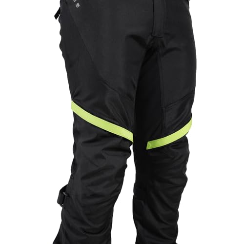 Image of Royal Enfield Tripper Riding Trouser | Changeable Straps| Certification: CE certified to CLASS A standards | Ergo Protech CE level 2 Armours at Knee XY CE level 2 at Hip | Blue Black Lime Red 38