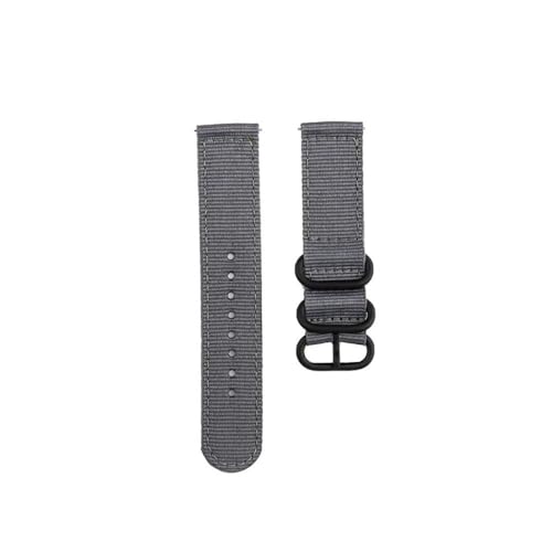 AKOUFAL 22mm Nylon Strap Band Fit For Fossil Gen 5 Carlyle HR Julianna HR Band Fit For Fossil Sport 43mm / Q Explorist HR Gen 4 Bracelet(Gray)