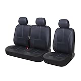 USQBUZHHK Coche para Mercedes para Vito W639 Funda Protectora Asiento Coche Accesorios(PU Negro 3 Piezas)