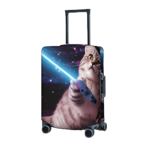 Housse de bagage chat de l'espace XL noire élastique pour valise de 45,7 à 81,3 cm