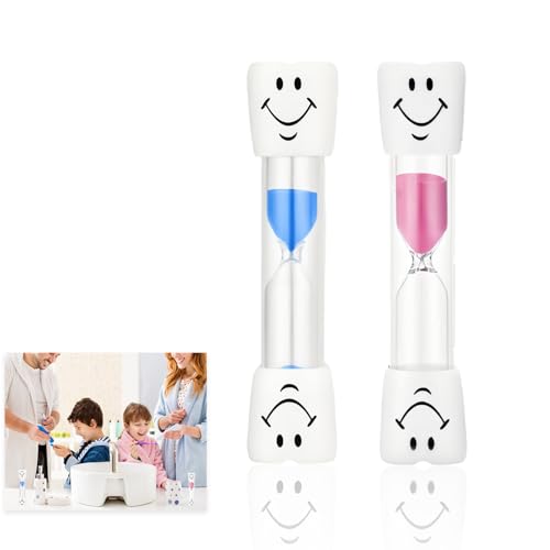 2 Stück Sanduhr Zähneputzen Kinder Timer Minuten Für Sanduhren ZäHneputzen Set Zahnputz Zahnputzuhr Uhr Minute Childrens Toothbrush Zahnputztimer
