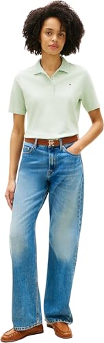 Tommy Hilfiger Damen Poloshirt Kurzarm 1985 Pique Regular Fit, Grün (Gentle Jade), S 4