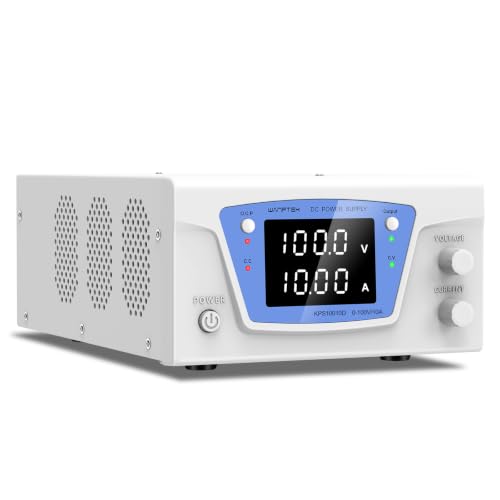 Image of DC Power Supply Variable, 100V 10A 1000W Bench Power Supply with Encoder knob, High Power Adjustable Switching Power Supply with OCP Switch, Variable Power Supply with Output Enable /Disable Button | Four-digit display, multiple safety features. Suitable for repairing electronic devices, charging batteries, and more