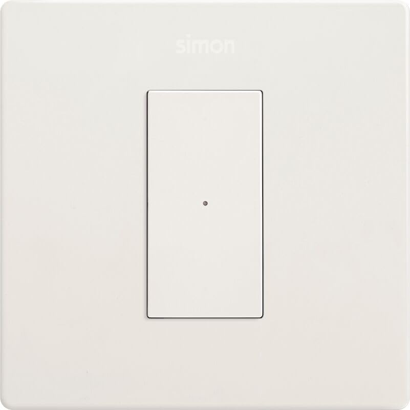SIMON - KIT interruptor/conmutador conectivo de empotrar blanco, Simon 270, Interruptor de Pared Plano y Fino desde tu Smartphone, Incluye Marco, Tapa y Mecanismo, Color blanco