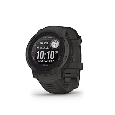 Garmin Instinct 2 Solar, Smartwatch, 45mm, Rugged design, Ricarica solare, Autonomia infinita, +30 app multisport, GPS, Cardio, SpO2, Pay, Connect IQ (Graphite) (Ricondizionato)