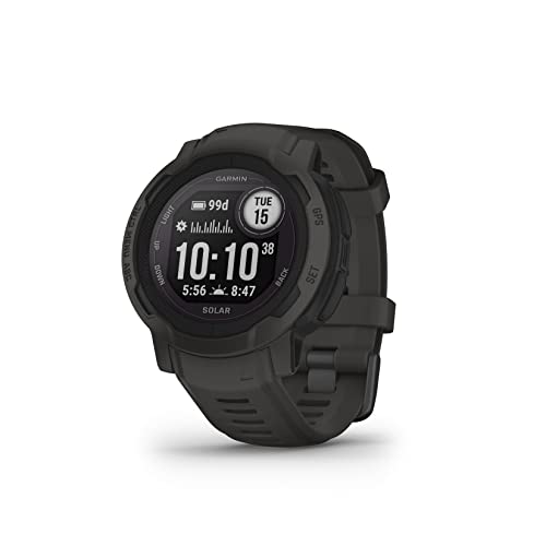 Garmin Instinct 2 Solar, Smartwatch, 45mm, Rugged design, Ricarica solare, Autonomia infinita, +30 app multisport, GPS, Cardio, SpO2, Garmin Pay, Connect IQ (Graphite) (Ricondizionato)