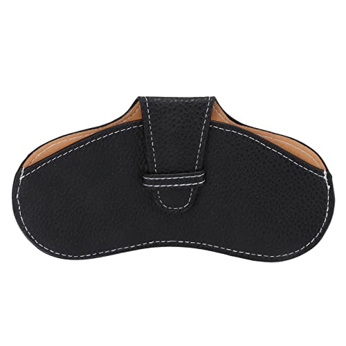 Image of Leather Sunglasses Case, Portable Soft Leather Sunglasses Bag, Flexible Sunglasses Pouch Slim Case for Men and Women(black)