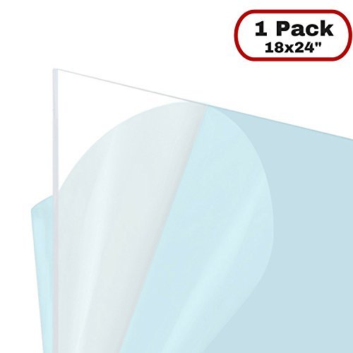 Icona Bay 18x24 PET Plastic Replacement for Poster Frame or Picture Frame Glass, PET is The Ideal Replacement Material to Avoid Shattered Glass