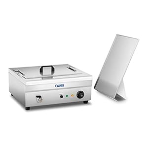 Royal Catering RCBG-18STHB Electric Fryer Gastro 3.200 W Drain Tap Stainless Steel