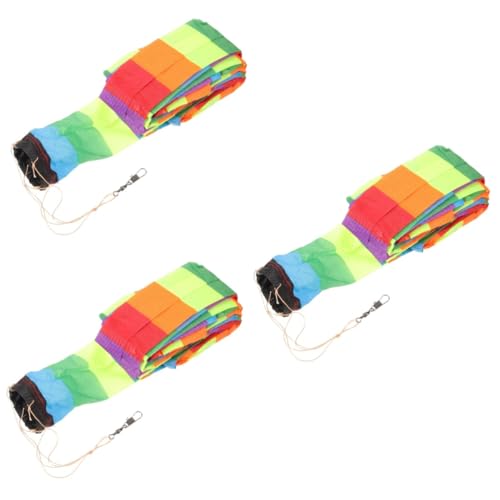 GALPADA 3pcs Kite Tube Tail Kit Easy Connector Design for Quick Assembly Long Tail Streamers Rainbow Streamer for Kite Decorating