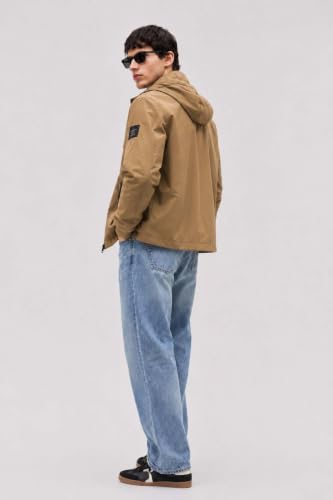 Image of Lymio Men's Hooded Casual Jacket | Lightweight Polyester Windcheater Zip-Up Hooded Outdoor Jacket (1-J-7-9)