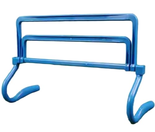 サッカー ハードル トレーニングセット 高さ4段階調節可能 携帯用ハンドル付き アジリティ ラダー ジャンプ 練習器具 サッカー フットサル 陸上 バスケ 野球 ラグビー 卓球 テニス アジリティー 俊敏性 反射神経 腸腰筋 柔軟性 故障予防 (ブルー 5