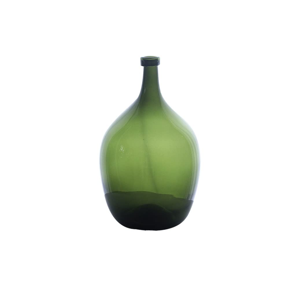 Vase en verre vert 30cm pour stabiliser les grands bouquets dans le salon