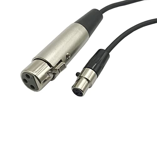 Câble microphone mini XLR vers XLR femelle 3 pin équilibré de 3m pour matériel audio de studio