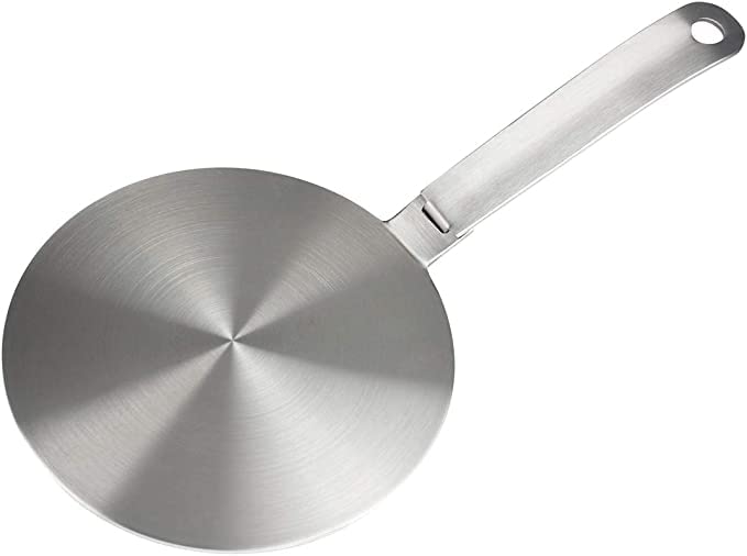 Comparison: Best Induction Hob 4 Heat Diffuser Stainless Steel Induction Adapter Plate Removable Handle Coffee Milk Cookware Induction Hob Heat Cooking Diffuser for Electric Stove 5.5inch
