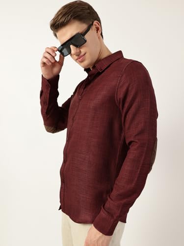 Image of Thomas Scott Men's | Solid | Full Sleeve | Regular Fit | Polyester | Button Down Collar | Casual Shirt