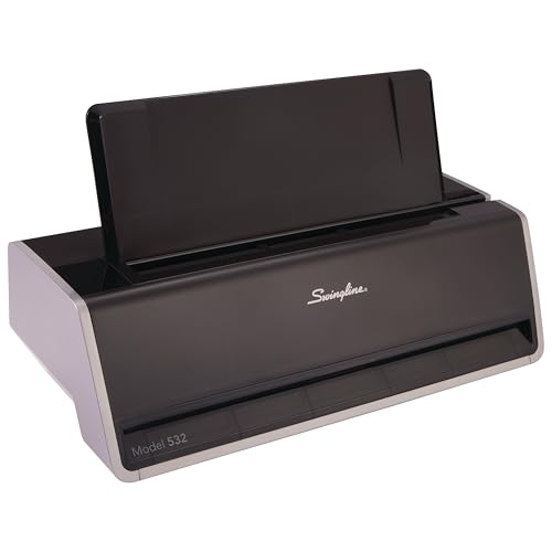 Swingline Electric Hole Puncher 2 Hole, 28 Sheet Capacity Hole Punch, Jam Resistant, Touch Screen, Platinum (74532)