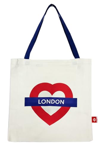 Sac fourre-tout métro de Londres cabas en tissu avec poche zippée intérieure