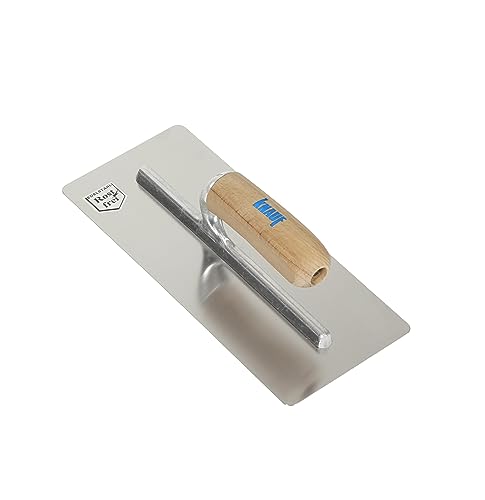 Knauf Traufel mit gebogenem Blatt, 300-mm – Spachtel-Kelle mit konkav geformtem Blatt, zum Auftragen von Spachtel-Masse bei Gipsplatten-Fugen an Wand und Decke