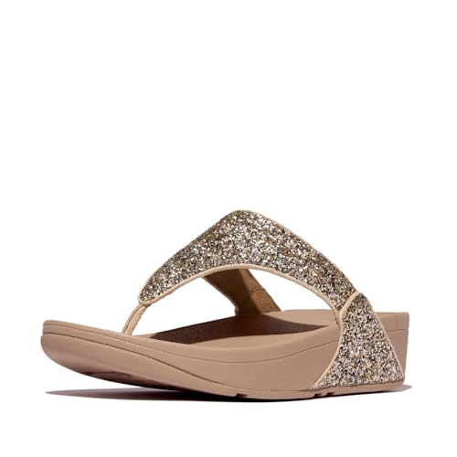 Image of FitFlop Lulu Multi-Tonal Glitter Toe-Post Sandals