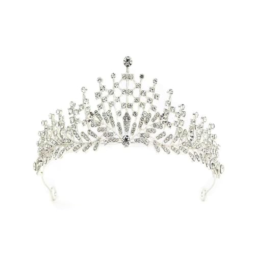 Diadema de boda con diamantes de imitación para peinados de novia elegantes 4