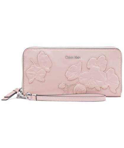 Image of Calvin Klein Women's Key Item Saffiano Continental Zip Around Wallet With Wristlet Strap