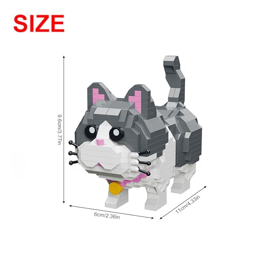 NOOLY Cute Pet Series Micro Building Block For Home And Office Decoration WKLJM-06 (Blue Cat, 673 Pcs) - Image 2