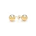 14k Yellow Gold Ball Stud Earrings pushback 3 4 5 6 7 8 10 12 14 MM