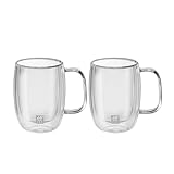 ZWILLING Sorrento Plus 2 Piece Insulated Insulated Double-Wall Glass Espresso Mug Set, Double-Shot 134mL