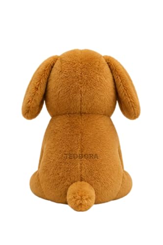 Image of Baby Dog Soft Toy for Girls Boys Kids, Brown, Animal Plush Stuffed Teddy Gift Birthday, 18 cm