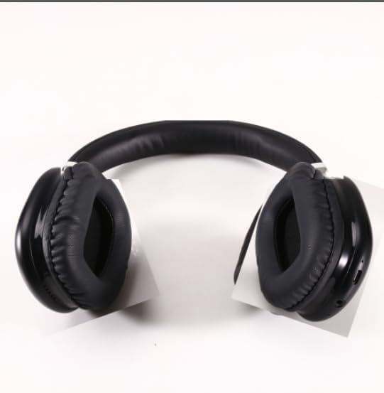 Image of TECHZOR P9 Over-Ear Wireless Headphones, Premium Padded Headband with Bluetooth, Champagne, USB-C Charging (Black)