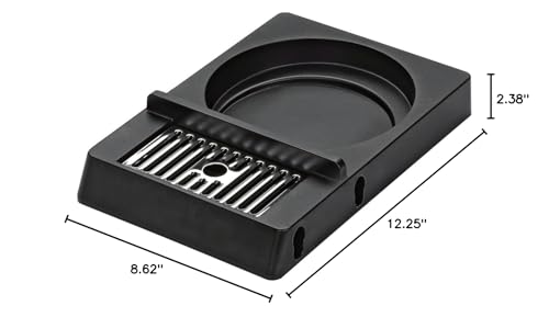 Service Ideas APDT1LBL Modular Airpot Rack with Drip Tray for 1 Airpot, Plastic, Black