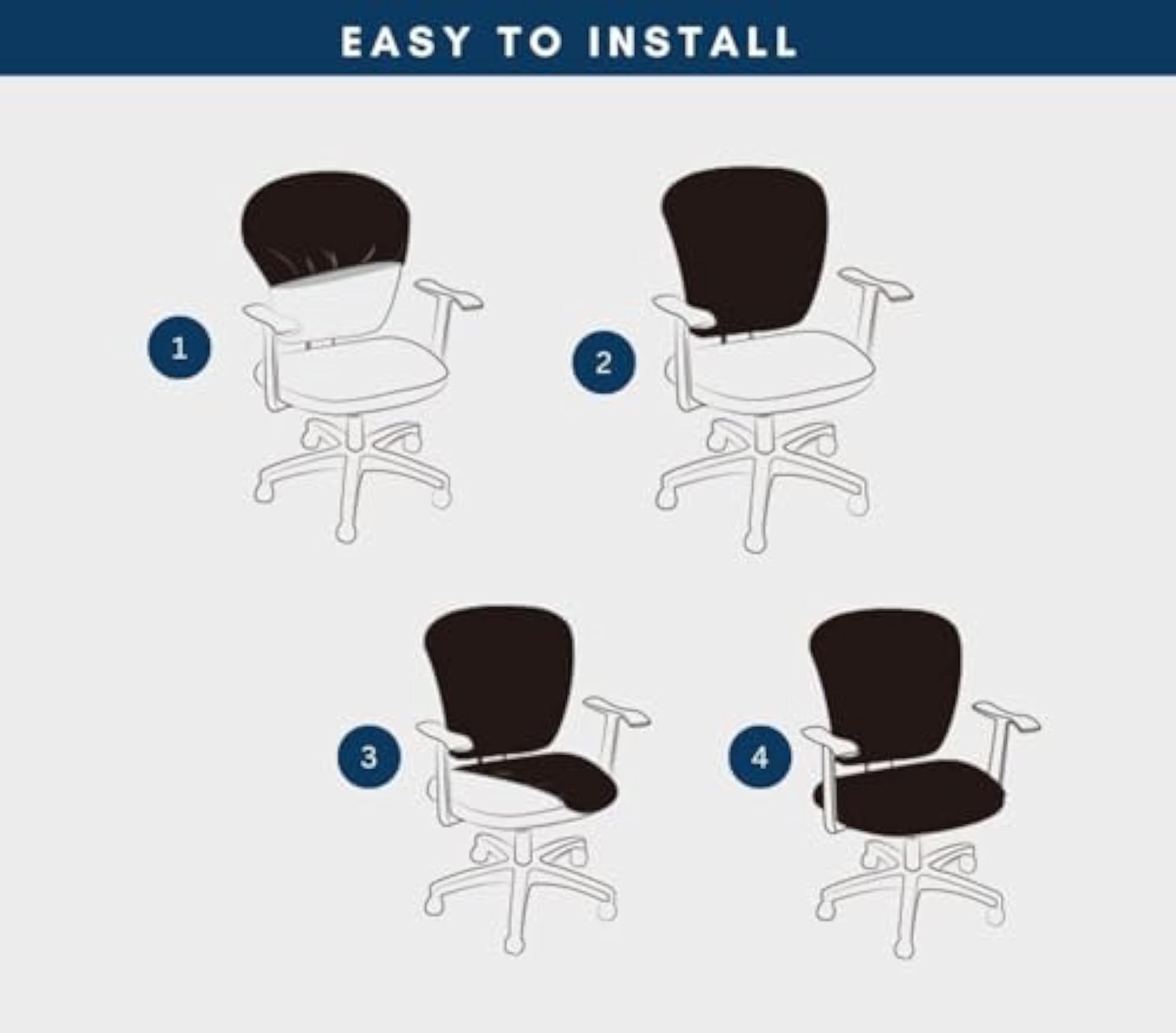 Office Chair Cover, Dustproof & Durable Universal Fit