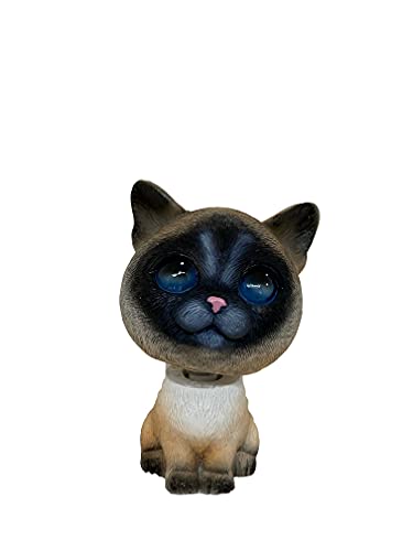 Figura con cabeza mecedora, reproducción de gato persa, material resina, altura 8 cm