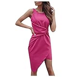 Generic Lang Ballkleid weißes kleidvintage Kleidung firmkleider firmkleider Sommerkleid lang Kleider Sommer Kleidung auf rechnung (Hot Pink, L)
