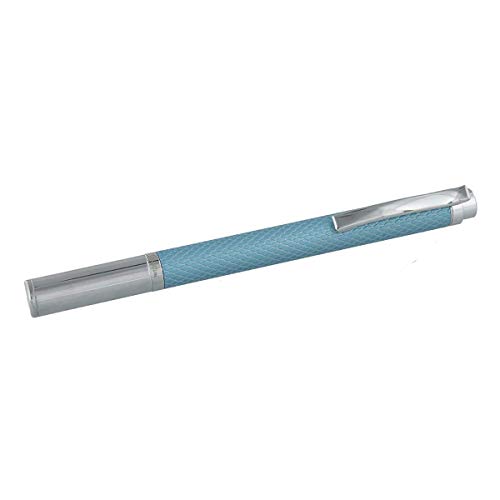 Bolígrafo azul Stratton con mecanismo de giro clásico y tinta fluida para escritura diaria