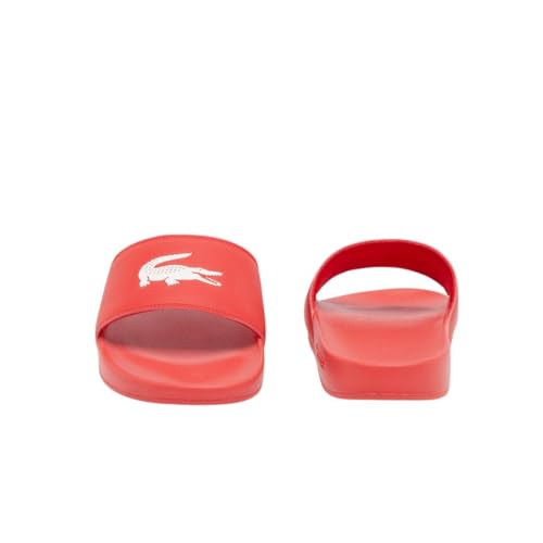 Lacoste Men's Serve Slide 0.0, Khaki & White Croc, 92