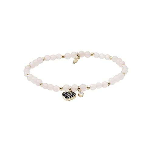 Fossil Armband Für Frauen Wellness, Innenlänge:165mm Rosa Halbedelstein Armband, JA6922710