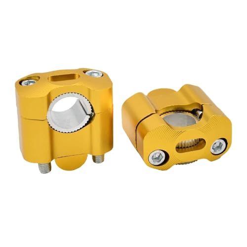 Einstellbare Riser Lift Motorrad-Lenkererhöhung Für Yamaha YZ125 YZ250 YZ250F YZ450F, Lenkererhöhungs-Clip, Höhenversatz-Kit Griff Erhöhung Lift(Gelb)