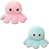 Doppelseitige Oktupus Stimmungs Kuscheltier : Das einzigartige Flip-Design bietet Ihnen verschiedene visuelle und sensorische Erlebnisse. Diese niedliche Plüschpuppe hat ein einzigartiges doppelseitiges zweifarbiges Design, das leicht in verschiedene Farben und Ausdrücke gedreht werden kann.