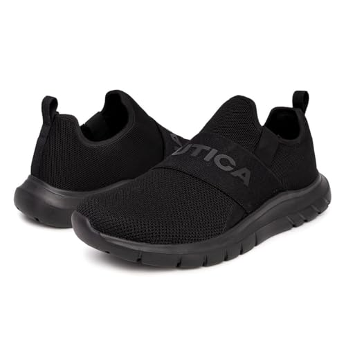 Image of Nautica Men's Slip-On Sneakers - Casual Fashion Shoes for Walking, in Medium & Wide Widths