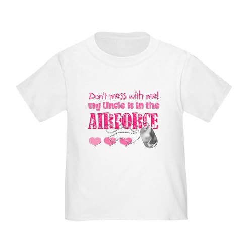CafePress Don't Mess with Me (Air Force Toddler T Shirt Toddler Graphic Tee, 100% Cotton White