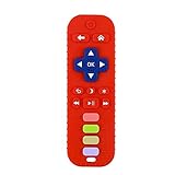 Chuya Remote Teethers Silicone Baby Teething Toys, TV Remote Teether Toy Red