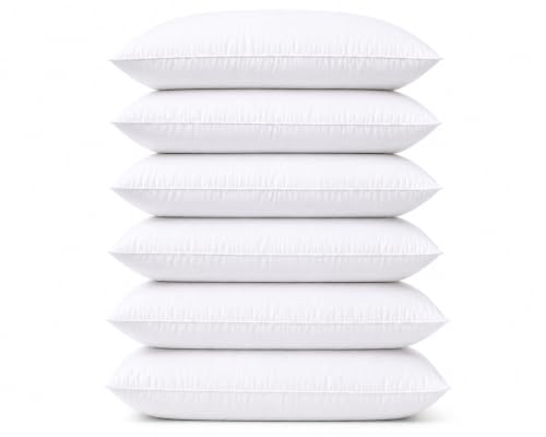 Image of Soft Microfiber Bed Pillows 16 x 24 Inches, White, Pack of 2 (6, White)
