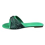 Genérico Sandalias Mujer SeñOra Zapatillas De IR por Casa Sandalias Planas de Verano 2023 para Mujer, Informales, Grandes, a la Chanclas Verano Mujer Sandalias Leopardo Mujer (Green, 41)
