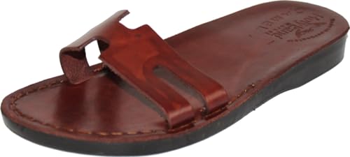 Holy Land Market Men/Women Biblical Jesus Leather Sandals/Slides From Jerusalem (Lydia Style)