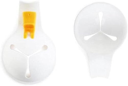 Separador de huevos de plástico blanco con clip, filtro de huevo, tamiz de tamiz, utensilios de cocina