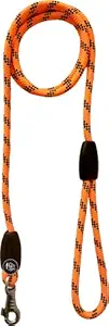 The Pets Company Rope Training Leash for Small Breed Dogs with Strong Hook, Rope Leash for Small Dogs, Orange 8 mm, 4 Feet