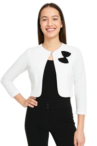 Women Solid Cropped Open-Front Shrug-image-17